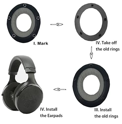 YunYiYi TT-BH085 Upgrade Earpads Cover Compatible with Taotronics SoundSurge 85/SoundSurge 90/TT-BH090 Headphones Replacement Ear Cushions Ear Cups Parts (Protein Leather)