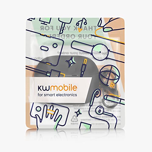 kwmobile Silicone Cover Compatible with Xiaomi Redmi Buds 4 Pro - Case Cover Stick-On Skin with Clip - Black