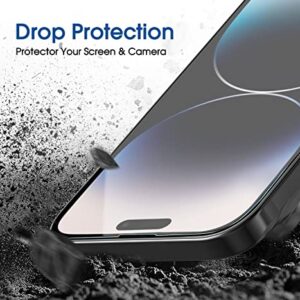 amFilm Screen Protector OneTouch Compatible with iPhone 14 Pro Max 6.7", Dynamic Island Compatible- with Easy Installation Kit, Full Coverage Case Friendly, Tempered Glass, 2 Pack