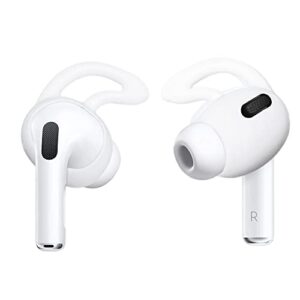 acediar two pairs of airpods pro ear hooks covers fits for airpods pro anti-slip ear covers accessories running, jogging, cycling (white)