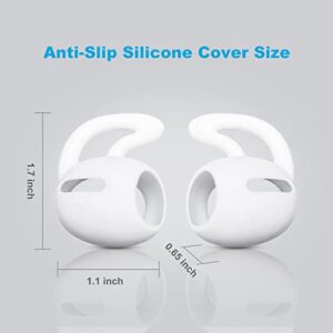 Acediar Two Pairs of AirPods Pro Ear Hooks Covers Fits for AirPods Pro Anti-Slip Ear Covers Accessories Running, Jogging, Cycling (White)