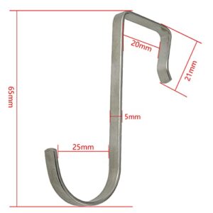 Hanging Hook FMHXG 10PCS S Shaped Stainless Steel Hooks Clips Metal Hangers Hanging Hooks for DIY Crafts, Hanging Jewelry, Key Chain, Tags, Fishing Lure, Net Equipment, Clip-on Hook
