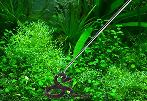 BOVONVON 55 inchs Collapsible Snake Hook,Non-Rotatable,Telescopic Rods Designed with 2 Grooves,Sturdy Stainless Steel Hook,Snake Tool Hook,Bigger Wooden Handle