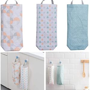 NP 3pieces Plastic Bag Holder,Waterproof Wall Mount Plastic Bag Organizer, Large Grocery Bag Storage Dispenser