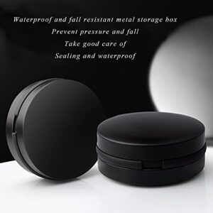 FEDAI IEMs Case,Mini Portable Earphone Case, Waterproof Aluminum Alloy Housing Headphone Case for Travel, Protective, Water Resistant, Crash Proof,Lightweight Universal Carrying Bag（Black，No Logo）