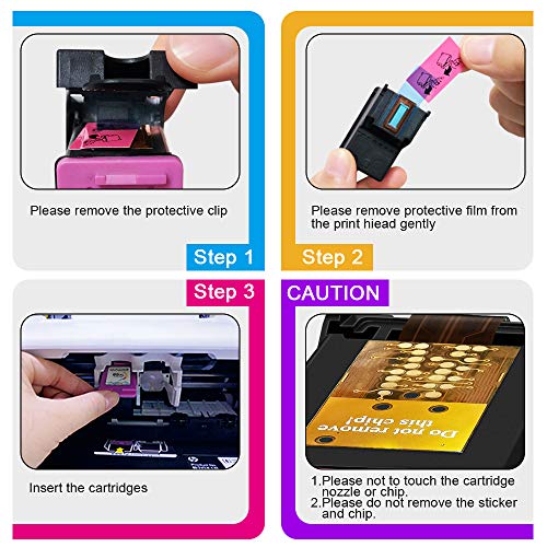 INCWOLF Remanufactured Ink Cartridge Replacement for 65XL Ink for Envy 5055 5052 5070 DeskJet 3755 2655 3720 3722 3723 3730 3732 3752 3758 2652 2624 Printer (2B)