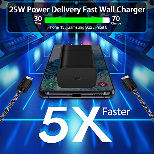 USB C Wall Charger,Super Fast Samsung A14 5G A54 S23 z fold 5 4 Charger Cube 25W for Samsung Galaxy z flip 5 4 S22 Ultra S21FE S20 A03S A13 A53 A34,Type C Android Charging Brick Box Base Power Adapter