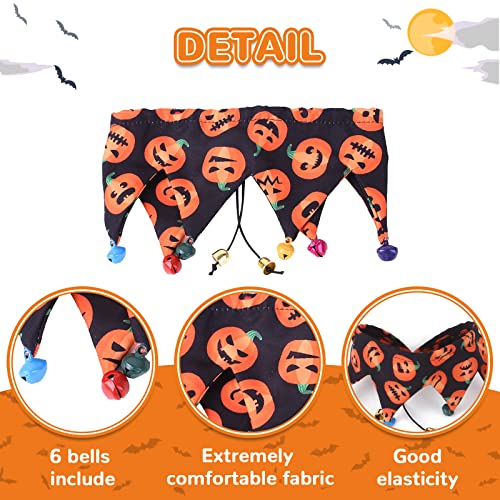 XGDMEIL Dog Costumes, Small Dog Halloween Costumes Funny,Dog Halloween Pumpkin Hat and Dog Halloween Costumes Bandana Collar Set, Dog Halloween Party Decoration for Small Medium Large Breeds Dogs Cats Pet Accessories Clothes