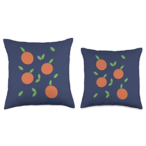 Summer Fruits Abstract Orange Fruit Pattern Throw Pillow, 18x18, Multicolor