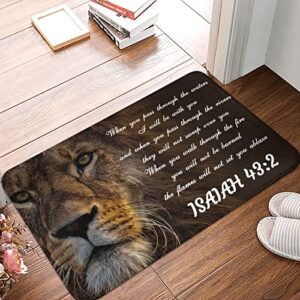 Vivacite Prayer Mat Christian Gifts for Women Men Faith Religious Spiritual Gifts for Women Prayer Rug with Bible Verse Christian Decor Area Rug for Pray and Meditaion Scripture Isaiah 43:2, 24"X16"