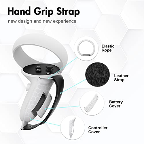 AMVR Touch Controller Grip Anti-Throw Strap Accessories for Meta Quest 2 with Table Tennis Paddle Grip Handle