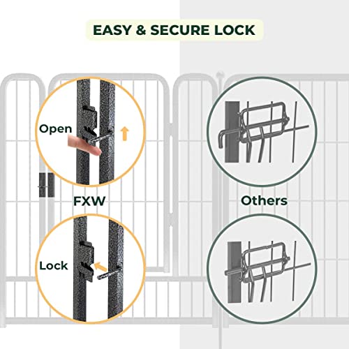 FXW Aster Dog Playpen for Camping/Yard, Silver