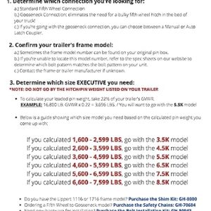 GEN-Y GH-8076AL Executive Torsion-Flex Auto Latch Rhino Fifth Wheel Pin Box Replacement with Gooseneck - 2 5/16" Coupler, 4.5K - 6.5K Pin Weight, 25K Towing Capacity - Check Fitment Chart