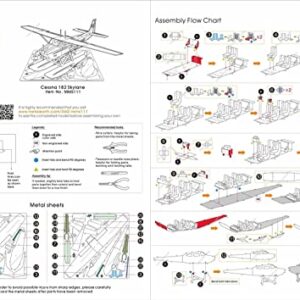 Metal Earth Fascinations Cessna 182 Floatplane 3D Metal Model Kit Bundle with Tweezers