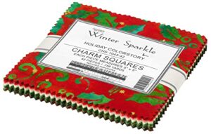 lunn studios artisan batiks winter sparkle holiday 42 5-inch squares robert kaufman chs-1043-42