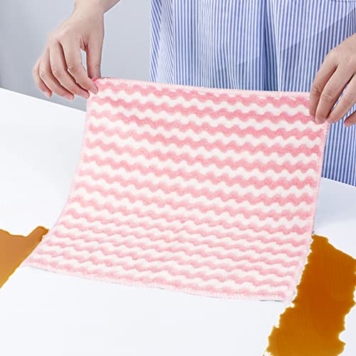 Skycase Kitchen Dish Cloths, 10 Pack Ultra Soft Microfiber Absorbent Dish Towels Quick Drying Dishcloth Cleaning Cloth for Use in Kitchens, Bathroom, Restaurants and More (10x10 inch)