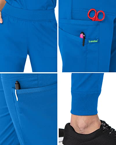 Landau Proflex Tailored Fit Stretch 7-Pocket Jogger Scrub Pants for Women 2030PRV Wine