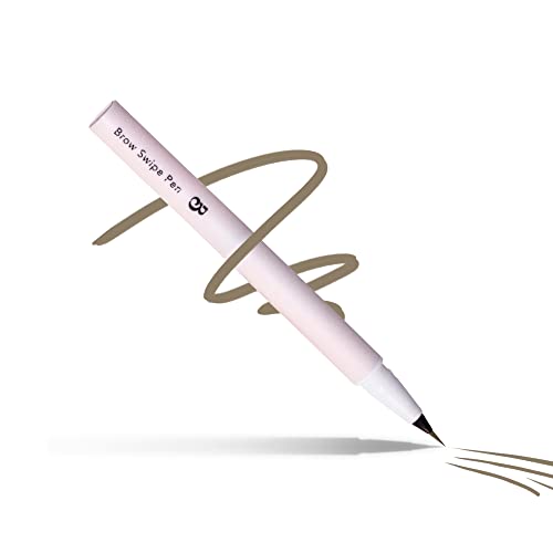 The Brow Trio™ (Trio Beauty) Brow Swipe™ Pen | Eyebrow Pen That Creates Natural Looking Hair Strokes | Fully Waterproof and Smudge-proof Eyebrow Microblading Pen | Microblade Eyebrow Pen | Taupe