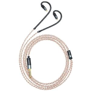 0.78mm 2pin 5n ofc copper+graphene earphone replacement cables for audeze isine20 lcdi3 lcdi4 64audio a12t u12t dunu sa6 sa3 dm480 um 3dt mext 2ht oriolus blessing2 kxxs (4.4mm plug, 0.78mm 2pin)