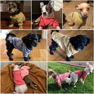 KOOLTAIL Dog Sweater Winter Clothes 4 Pack - 4 Colors Soft and Warm Suitable for Tiny Small Medium Dogs Puppy Pet Fall Sweaters Fashionable