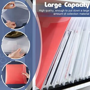 24 Pcs 12 x 12 Paper Storage Organizer Scrapbook Paper Holder Clear Loading Files Plastic Paper Holder with 3 Sheets Clear PVC Customizable Tabs for Scrapbook Paper, Vinyl Paper, Photos