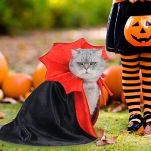 Dog Cape Costume - Pet Halloween Costumes Cat Vampire Cloak, Dog Witch Clothes for Small Medium Dogs Cats Puppy, Funny Dog Cosplay Dress Wizard Outfit, Dog Mantle Apparel for Halloween Party