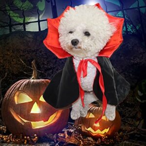 Dog Cape Costume - Pet Halloween Costumes Cat Vampire Cloak, Dog Witch Clothes for Small Medium Dogs Cats Puppy, Funny Dog Cosplay Dress Wizard Outfit, Dog Mantle Apparel for Halloween Party