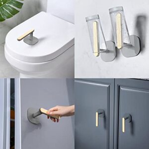 Jearytop Large Multi-Function Hook Utility Paper Towel Holder Wall Mount Adhesive Utility Hooks Seamless Kitchen Bathroom Organizer Hook for Hanging Coat Key Shoes Towels ups Hook Paper Holder 8pcs