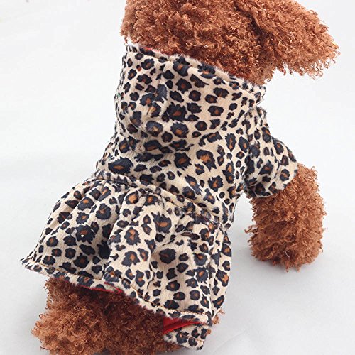 Cotton Clothes Hoodie Puppy Pet Tops Dress Dogs Leopard Pet Clothes Chihuahua Puppy Dog XXL/XXXL Crash Tested Dog for Car