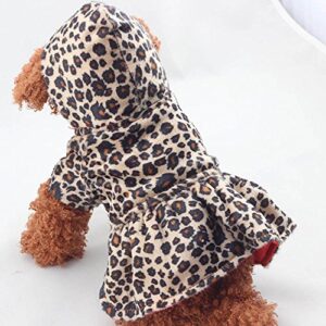 Cotton Clothes Hoodie Puppy Pet Tops Dress Dogs Leopard Pet Clothes Chihuahua Puppy Dog XXL/XXXL Crash Tested Dog for Car