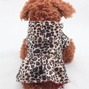 Cotton Clothes Hoodie Puppy Pet Tops Dress Dogs Leopard Pet Clothes Chihuahua Puppy Dog XXL/XXXL Crash Tested Dog for Car