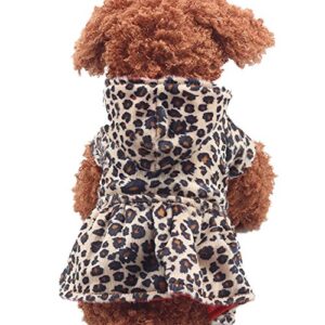 Cotton Clothes Hoodie Puppy Pet Tops Dress Dogs Leopard Pet Clothes Chihuahua Puppy Dog XXL/XXXL Crash Tested Dog for Car