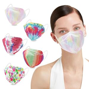 kn95 face masks 50 pack 5-ply breathable safety respirator multicolor cup dust disposable kn95 mask for adult