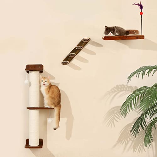 tamfom Cat Hammock Wall Mounted, Cat Shelves and Perches for Wall, Cat Wall Furniture for Indoor Cats, Quality Cat Furniture for Sleeping, Playing, Climbing and Lounging, Cat Wall Bed