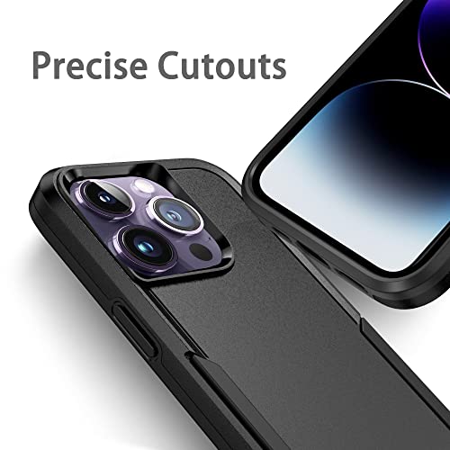 Hsefo Designed for iPhone 14 Pro Max Case, Heavy Duty Protection Shockproof Dropproof Dustproof Anti-Scratch Cover Protective Phone Case for iPhone 14 Pro Max -Black