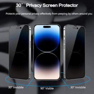 sorlnern [2 Pack] iPhone 14 Pro Max Privacy Screen Protector for iPhone 14 Pro Max Anti-spy Tempered Glass Film [full Coverage], 9H Hardness Anti-scratch Private Screen Accessories [6.7”] 2022