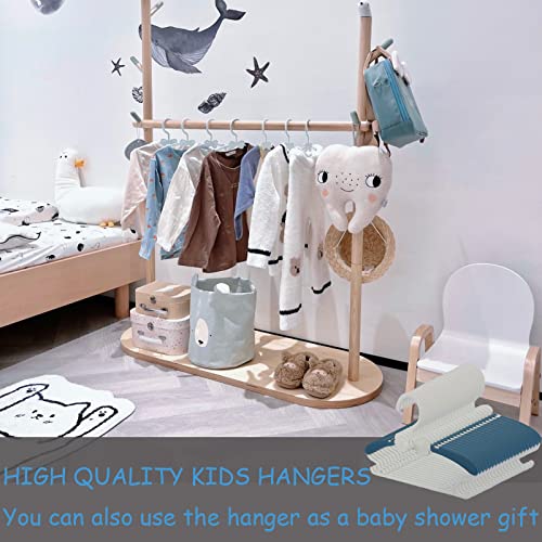 WJWSKI 20pcs Baby Kids Hangers for Nursery Closet and Kids Dance Garment Bags with 3 Pockets, 35x24x3“ Gusset Lightweight Clear Full Zipper Suit Bag for Competitions Costumes & Travel