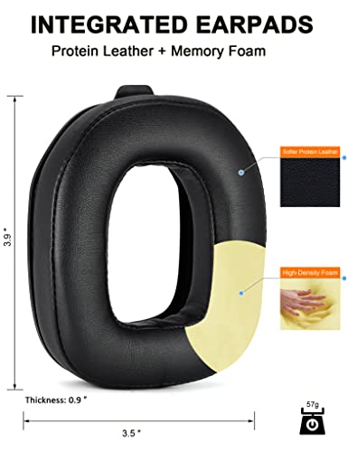 A50 Gen 3 Mod Kit - defean Replacement Earpads and Headband Compatible with Astro A50 Gen 3 Headset,Ear Cushions, Upgrade High-Density Noise Cancelling Foam, Added Thickness (Black Protein)