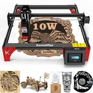 kentoktool laser engraver, laser cutter with 10w optical power, ultra-fine compressed spot laser engraving machine with touch controller/app control