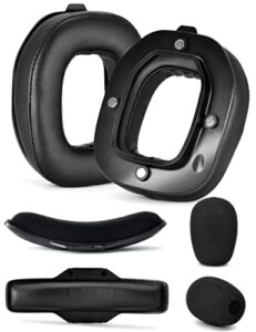 a40 tr mod kit – defean replacement earpads and headband compatible with astro gaming a40 tr headset,ear cushions, upgrade high-density noise cancelling foam, added thickness (black protein)