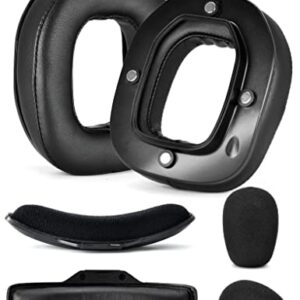A40 TR Mod Kit – defean Replacement Earpads and Headband Compatible with Astro Gaming A40 TR Headset,Ear Cushions, Upgrade High-Density Noise Cancelling Foam, Added Thickness (Black Protein)