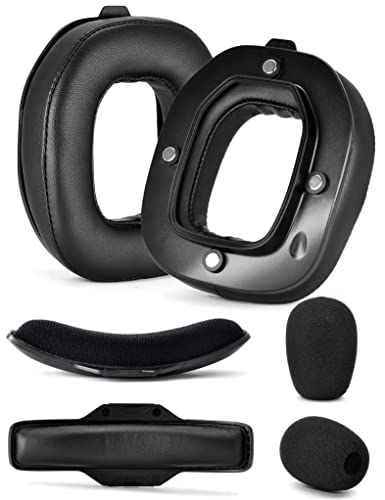 A40 TR Mod Kit – defean Replacement Earpads and Headband Compatible with Astro Gaming A40 TR Headset,Ear Cushions, Upgrade High-Density Noise Cancelling Foam, Added Thickness (Black Protein)