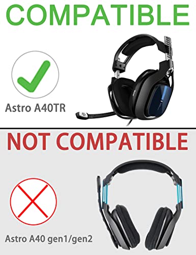 A40 TR Mod Kit – defean Replacement Earpads and Headband Compatible with Astro Gaming A40 TR Headset,Ear Cushions, Upgrade High-Density Noise Cancelling Foam, Added Thickness (Black Protein)