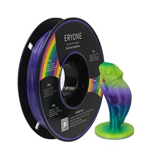 eryone filament tpu 1.75mm +/-0.05mm for 3d printer, 95a, 0.5kg (1.1 lbs) / spool, sea glass rainbow