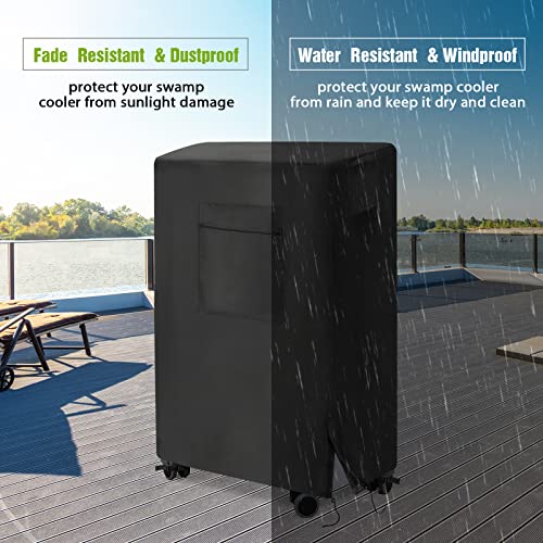 Guisong Evaporative Cooler Cover for Hessaire MC61V/MC61M Portable Evaporative Cooler, Cover for Swamp Cooler/Water Air Conditioner/Outdoor Air Conditioner