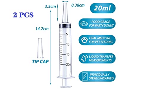 REDDOUDOU Newborn Puppy Kitten Small Animal Sterile Mucus Extractor Suction Catheter, Animal Kid Puppy Kitten Tube Feeding Kit 8 FR Red Feeding Tubes with 20ml Syringes and Bulb Aspirator