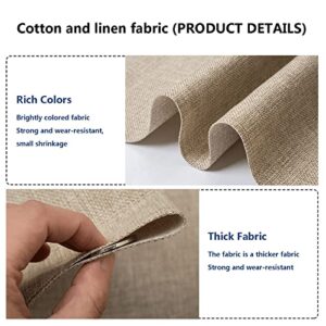KUCKEE Cotton Linen Blend Fabric Upholstery Skin-Friendly Tear-Resistant Fabric by The Yard Upholstery Sewing 60 Inches Wide Easy to Clean for Craft Lovers Pillow Sofa Curt Burgundy-1.5x1m