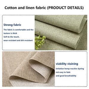 KUCKEE Cotton Linen Blend Fabric Upholstery Skin-Friendly Tear-Resistant Fabric by The Yard Upholstery Sewing 60 Inches Wide Easy to Clean for Craft Lovers Pillow Sofa Curt Burgundy-1.5x1m