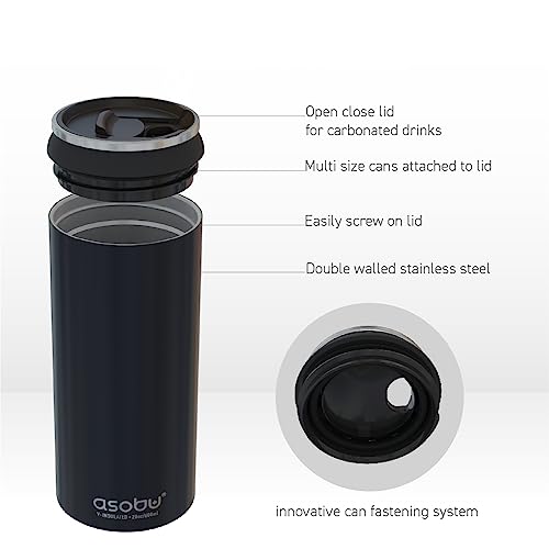 Asobu Multi Can Cooler Insulated Sleeve fits for Slim and Standard 12 Oz and 16 Oz Hard Seltzer, Soda, Beer or Energy Drinks and All Standard Size Beer Bottles (White)