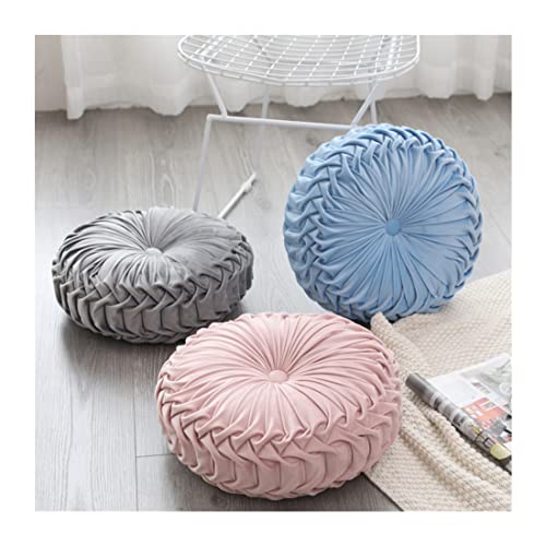 Baiyuruodie Round Velvet Pillow, Sofa Bed Bedroom Decorative Throw Pillow (38cm, Light Pink)